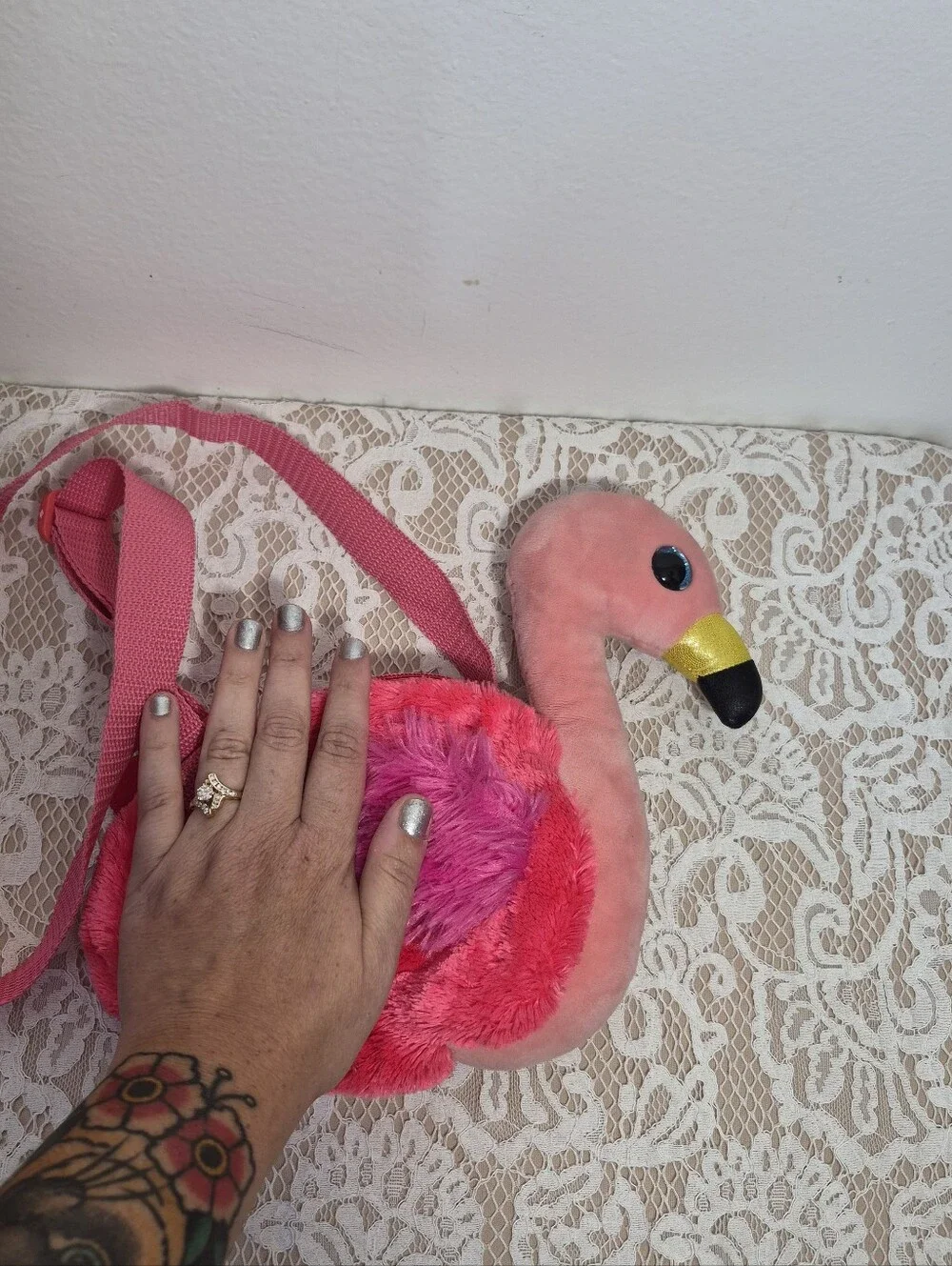 Ty Flamingo Purse